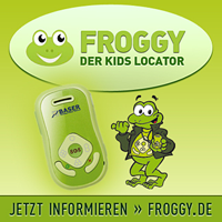 Stets sicher unterwges mit FROGGY, dem Kids Locator & SOS-Telefon!